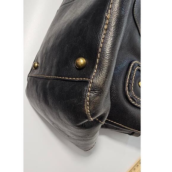 Fossil 1954 Montana Black Leather Satchel Shoulder Bag 75082 - Picture 10 of 11